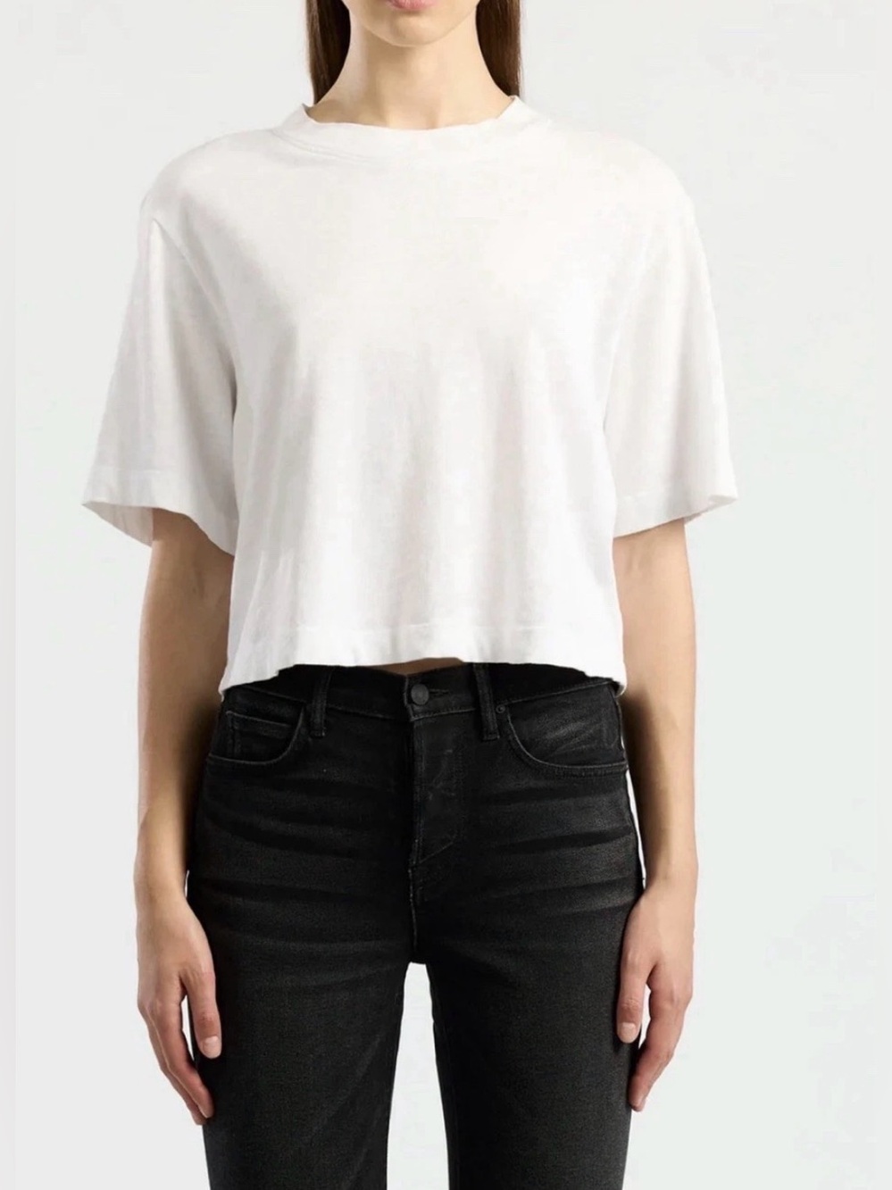 Cotton Citizen White Tokyo Crop Tee Shirt Women's Size Small